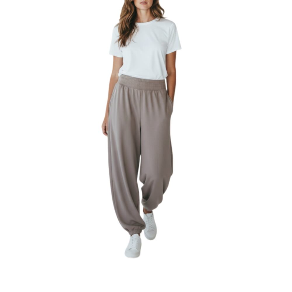 FP Movement Baggy Jogger Pant Sz L Gray Relax Stylish Balloon Style Chic Travel
